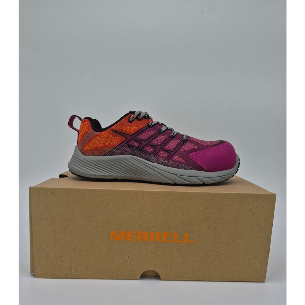Merrell Moab Flight CF Women’s Work Shoes Pink Orange Slip Resistant Size 6 NEW